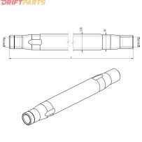 Tubo de brazo PMC Ø25×2,9 mm – 270 mm | DriftParts